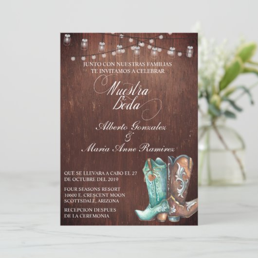 ウッドカウボーイスペインの素朴ブーツ 招待状 (スタンド正面)