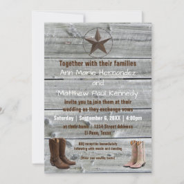 ウッドカウボーイ動揺してブーツ – 結婚式招待状 招待状