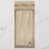 ウッドカウボーイ素朴ベルト結婚式プログラム プログラム (裏面)