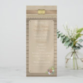 ウッドカウボーイ素朴ベルト結婚式プログラム プログラム (スタンド正面)