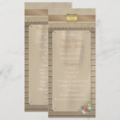 ウッドカウボーイ素朴ベルト結婚式プログラム プログラム (正面/裏面)