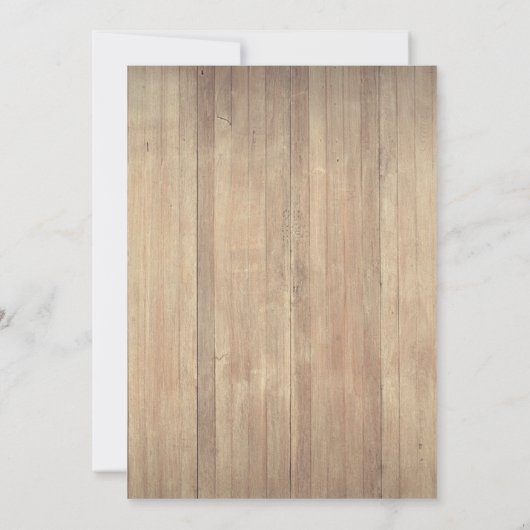 ウッドカウボーイ、女性のカーボーイ素朴結婚式 招待状 (裏面)