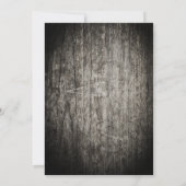 ウッドカウボーイ、女性のカーボーイ素朴結婚式 招待状 (裏面)