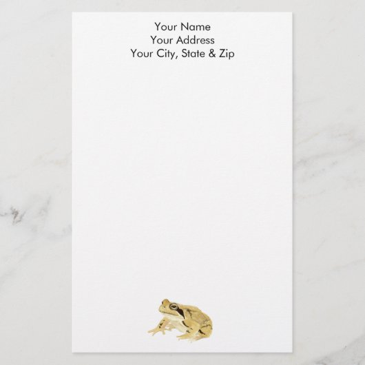 ウッドカエル 便箋 (正面)