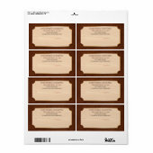 ウッドカエレガントビネトリ ラベル (フルシート)