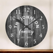 ウッドカスタムファミリー名ファ素朴ームハウス ラウンド壁時計