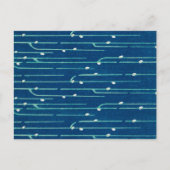 ウッドカストライプの日本のット織物 ポストカード (正面)