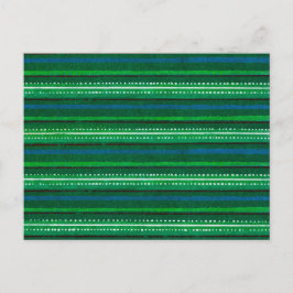 ウッドカストライプの日本のット織物 ポストカード