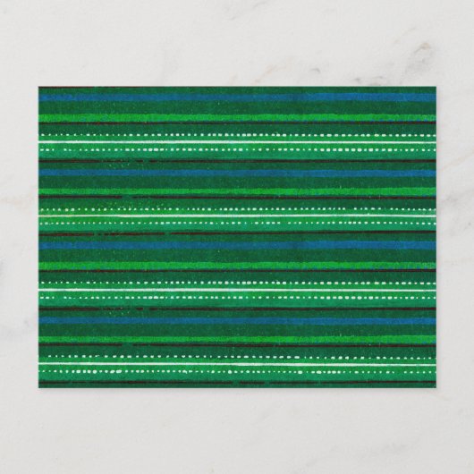 ウッドカストライプの日本のット織物 ポストカード (正面)