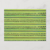 ウッドカストライプの日本のット織物 ポストカード (正面)