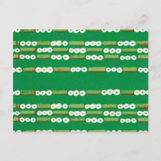 ウッドカストライプの日本のット織物 ポストカード (正面)