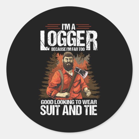 ウッドカッターのアルボリストのためのランバージャック私はロガー ラウンドシール (正面)