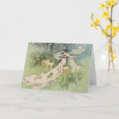 ウッドカッターズドータープリンセスヴィンテージ童話 カード (黄色い花)