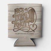 ウッドカットのカウボーイが結婚式を挙げる 独身最後の夜 缶クーラー (正面)