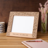 ウッドカットのレーザーエッチング レーザー彫刻フレーム (左)