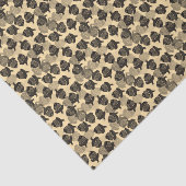 ウッドカットの黒いどんぐりをクリームに 薄葉紙 (詳細)