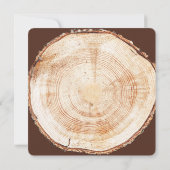 ウッドカットカスタムグレイン素朴結婚ズ 招待状 (裏面)