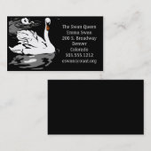 ウッドカットビクトリアンの白鳥ビジネス 名刺 (正面/裏面)