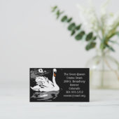 ウッドカットビクトリアンの白鳥ビジネス 名刺 (スタンド正面)