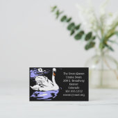 ウッドカットビクトリアンの白鳥ビジネス 名刺 (スタンド正面)