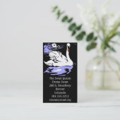 ウッドカットビクトリアンの白鳥ビジネス 名刺 (スタンド正面)