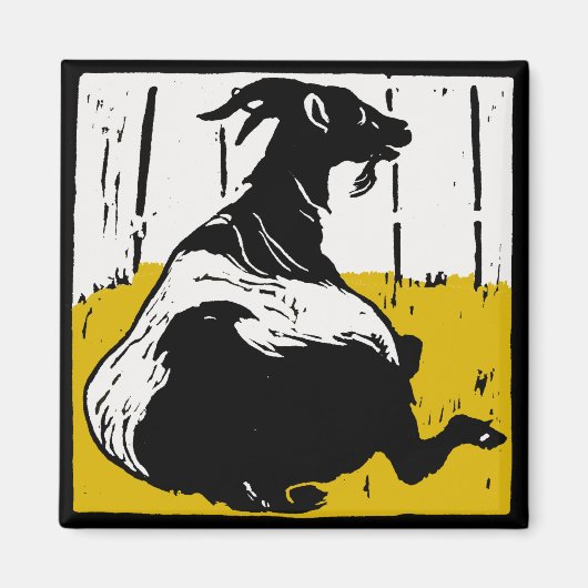 ウッドカットビクトリアン農場動物用磁石ヤギ マグネット (正面)