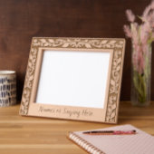 ウッドカットフローラ レーザー彫刻フレーム (左)