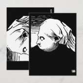 ウッドカットポートレートオブクイーンビクトリア ポストカード (正面/裏面)