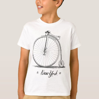 ウッドカットヴィンテージ自転車 Tシャツ