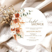 ウッドカット素朴グレインブライダルシャワー 招待状