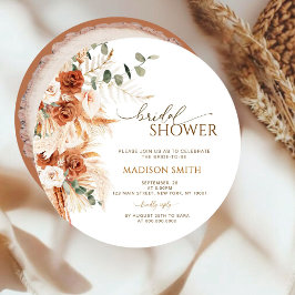 ウッドカット素朴グレインブライダルシャワー 招待状