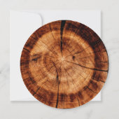 ウッドカット素朴スライスのリハ結婚ーサルディナー 招待状 (裏面)