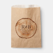 ウッドカット素朴スライスプリントモノグラムありがとう フェイバーバッグ (正面)