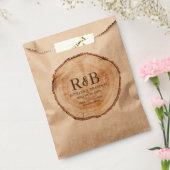 ウッドカット素朴スライスプリントモノグラムありがとう フェイバーバッグ (封をした状態)