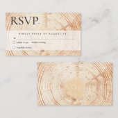 ウッドカット素朴スライス結婚式svp エンクロージャーカード (正面/裏面)