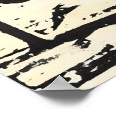 ウッドカット素朴プリントウォールアートポスター ポスター (角)