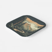 ウッドカット素朴マウンテンフォレストランドスケープキャンプ ペーパープレート (傾斜あり)