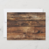 ウッドカップル素朴フォトカントリーのリハーサル 招待状 (裏面)