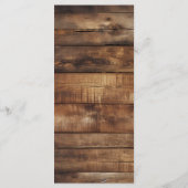 ウッドカップル素朴フォトカントリー結婚式ディナー メニュー (裏面)