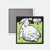 ウッドカビクトリアンット農場動物用磁石羊 マグネット (正面/裏面)