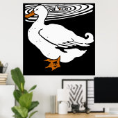 ウッドカビクトリアンット農産動物のアヒル ポスター (ホームオフィス)