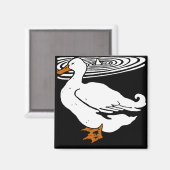 ウッドカビクトリアンット農産動物のアヒル マグネット (正面/裏面)