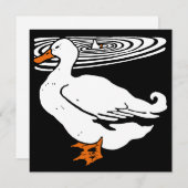 ウッドカビクトリアンット農産動物のアヒル 案内状 (正面/裏面)