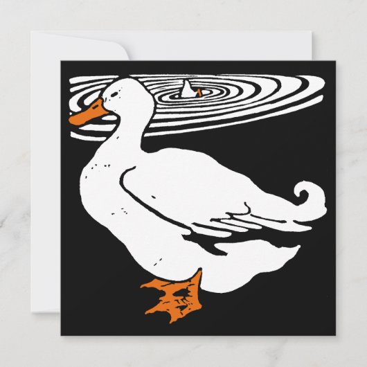 ウッドカビクトリアンット農産動物のアヒル 案内状 (正面)