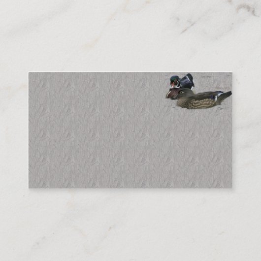 ウッドカラフルダックのビジネスまたはプロファイルカード 名刺 (裏面)