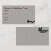 ウッドカラフルダックのビジネスまたはプロファイルカード 名刺 (正面/裏面)