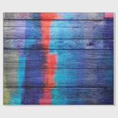 ウッドカラフル抽象芸術絵画ズ#6 ラッピングペーパー (フラット)