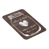 ウッドカントリーのシックなメイスンジャー日付マグネットを保存 マグネット (右側)