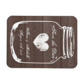 ウッドカントリーのシックなメイスンジャー日付マグネットを保存 マグネット (横)