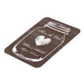 ウッドカントリーのシックなメイスンジャー日付マグネットを保存 マグネット (左側)